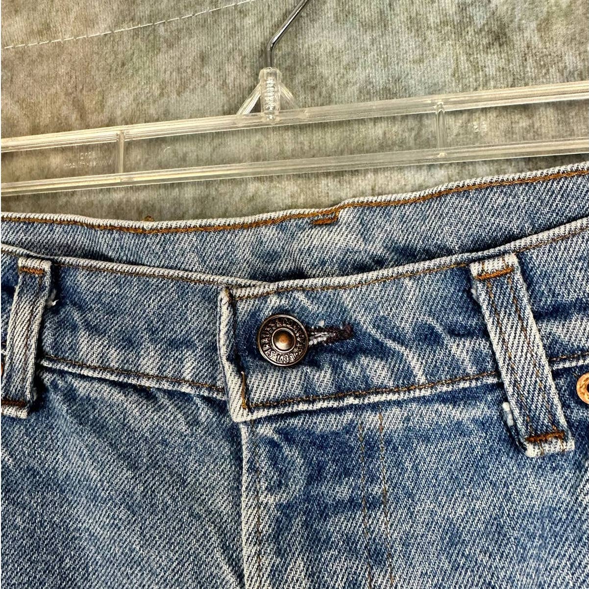 Vintage 80s Levis 505 Denim Jeans 34 x 32 Orange Tab