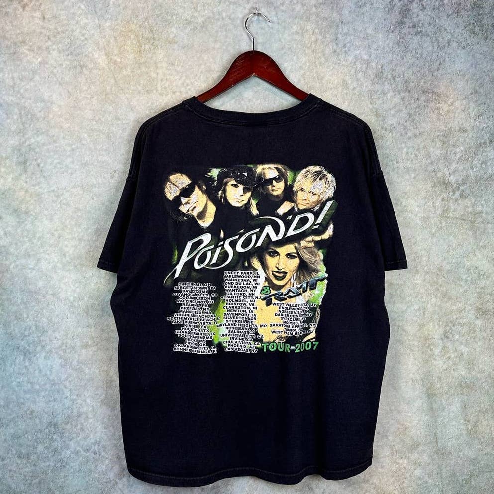 Y2K Poison Band Tour T Shirt