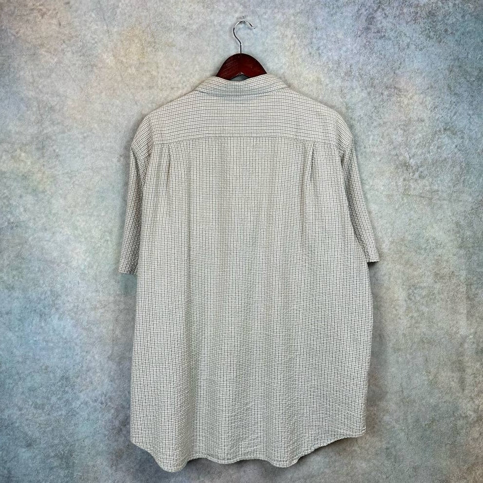 Vintage Plaid Short Sleeve Shirt XL
