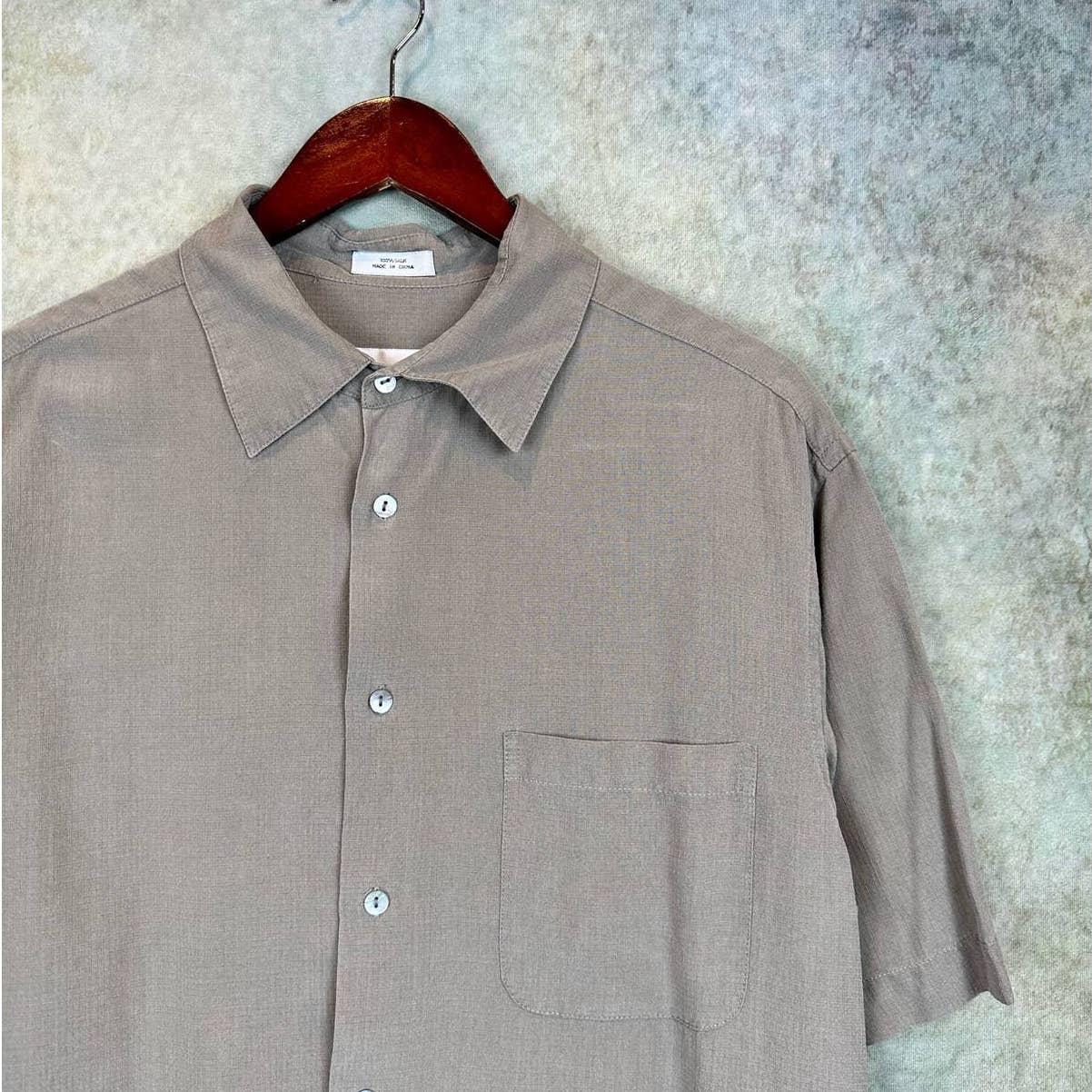 Vintage 90s Silk Shirt L