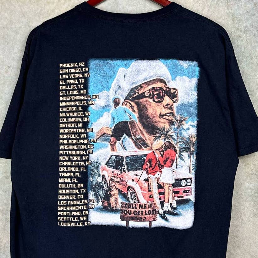 Tyler The Creator Call Me If You Get Lost Tour T Shirt 2022 L