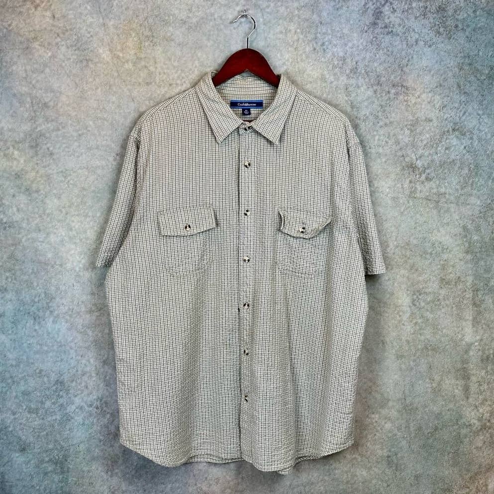 Vintage Plaid Short Sleeve Shirt XL