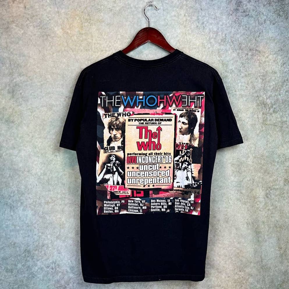 Y2K The Who Band Tour T Shirt L