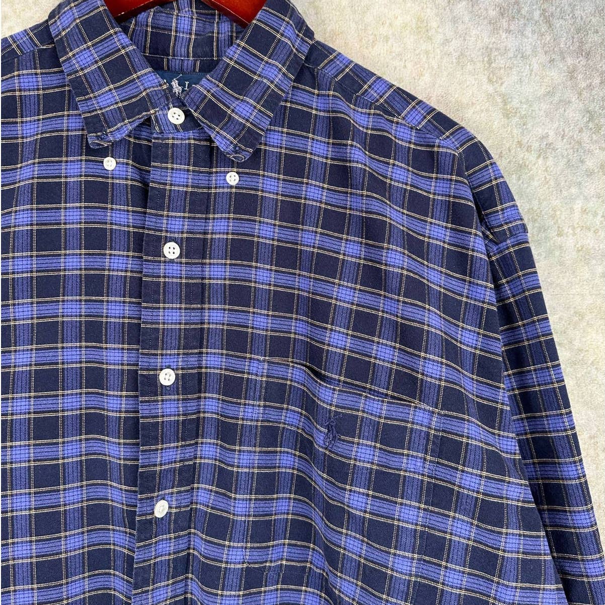 Vintage Polo Ralph Lauren Plaid Flannel Shirt L