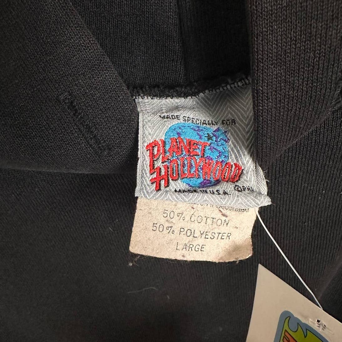 Vintage 90s Planet Hollywood Logo Hoodie L