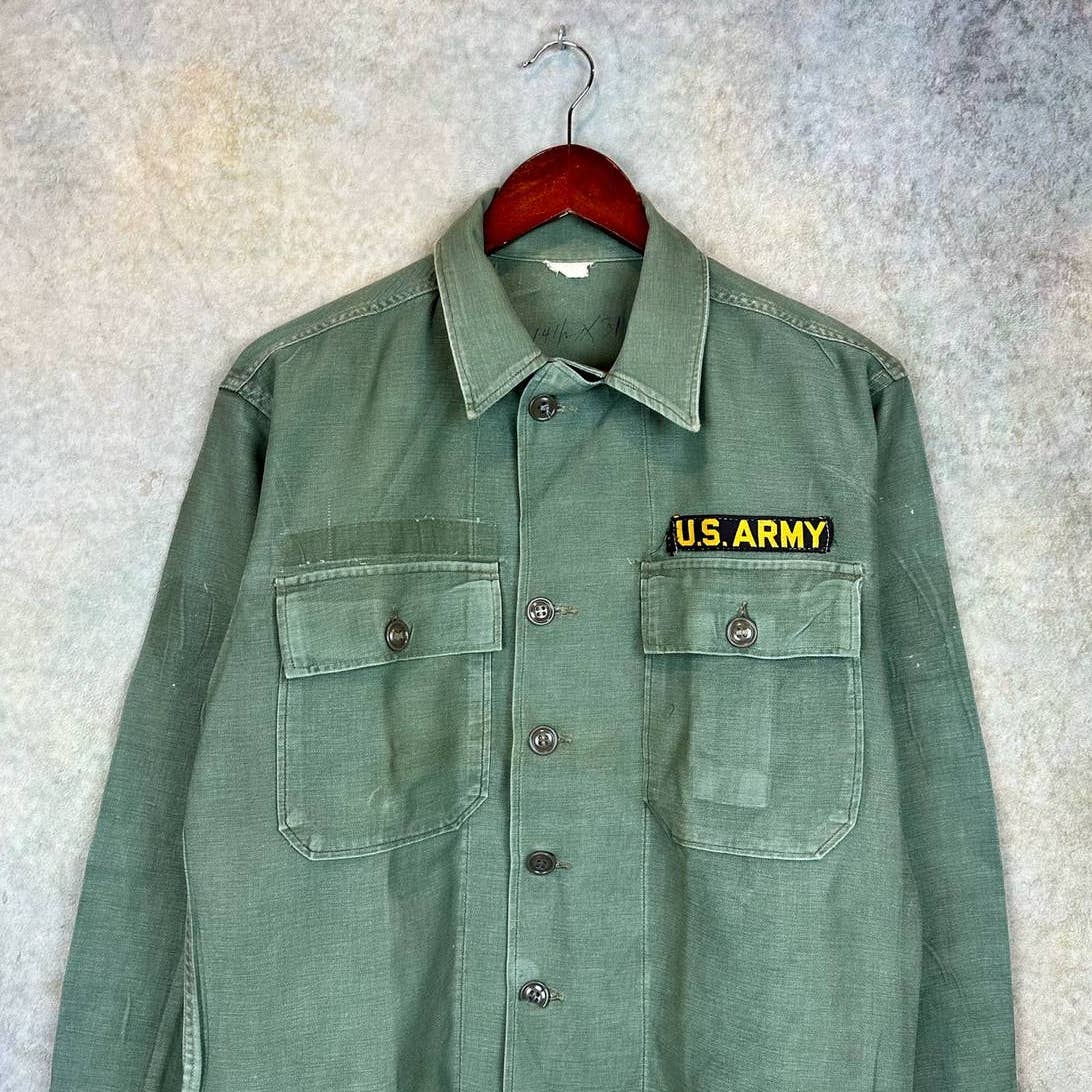 Vintage US Army Uniform Shirt Vietnam Era M