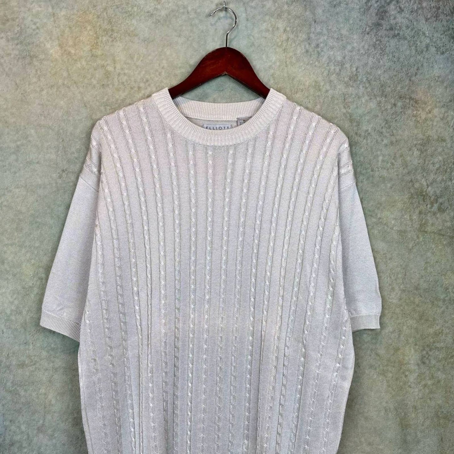 Vintage Cable Knit T Shirt XL