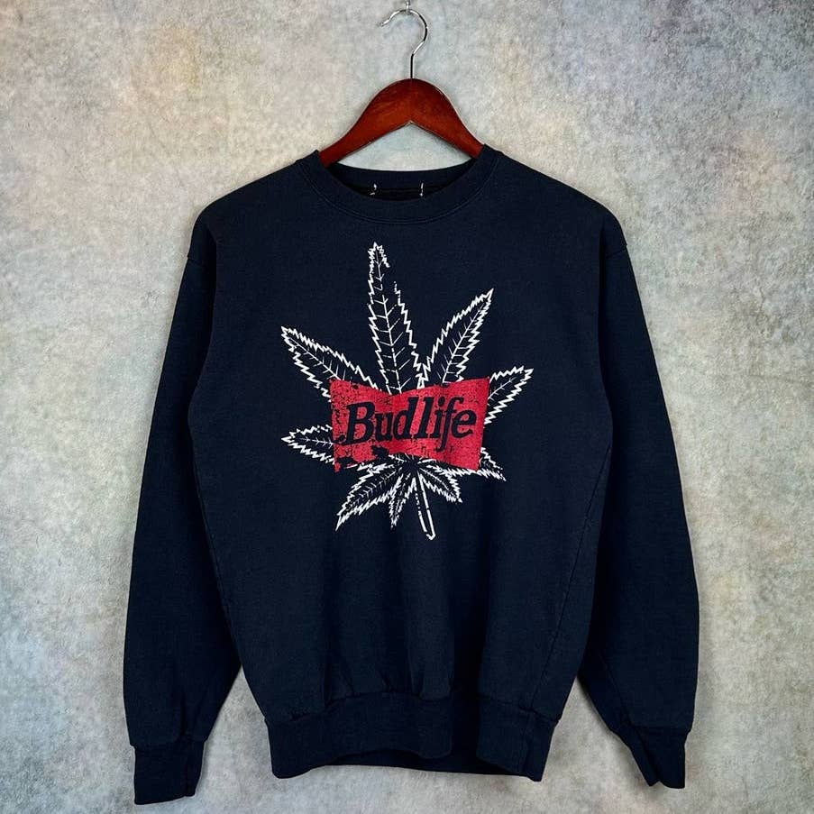 Vintage Y2K Bud Life Crewneck Sweatshirt XS