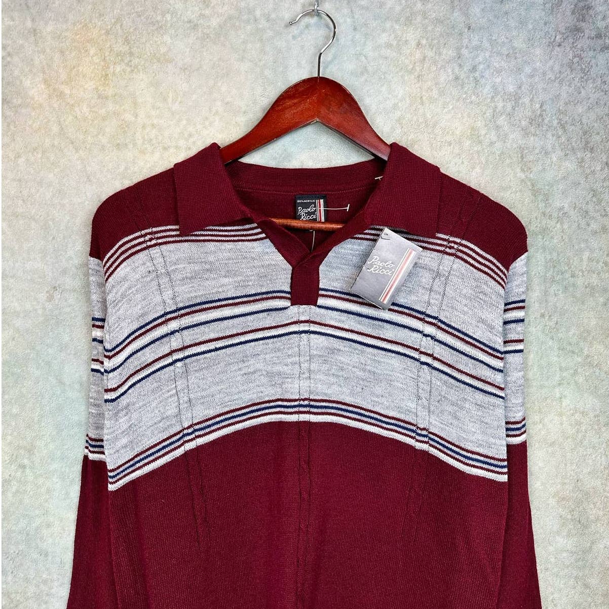 Vintage 80s Knit Collared Sweater S