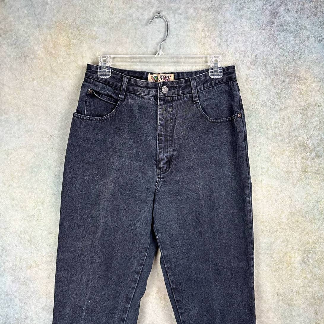 Vintage 90s Black Denim Jeans Size 13