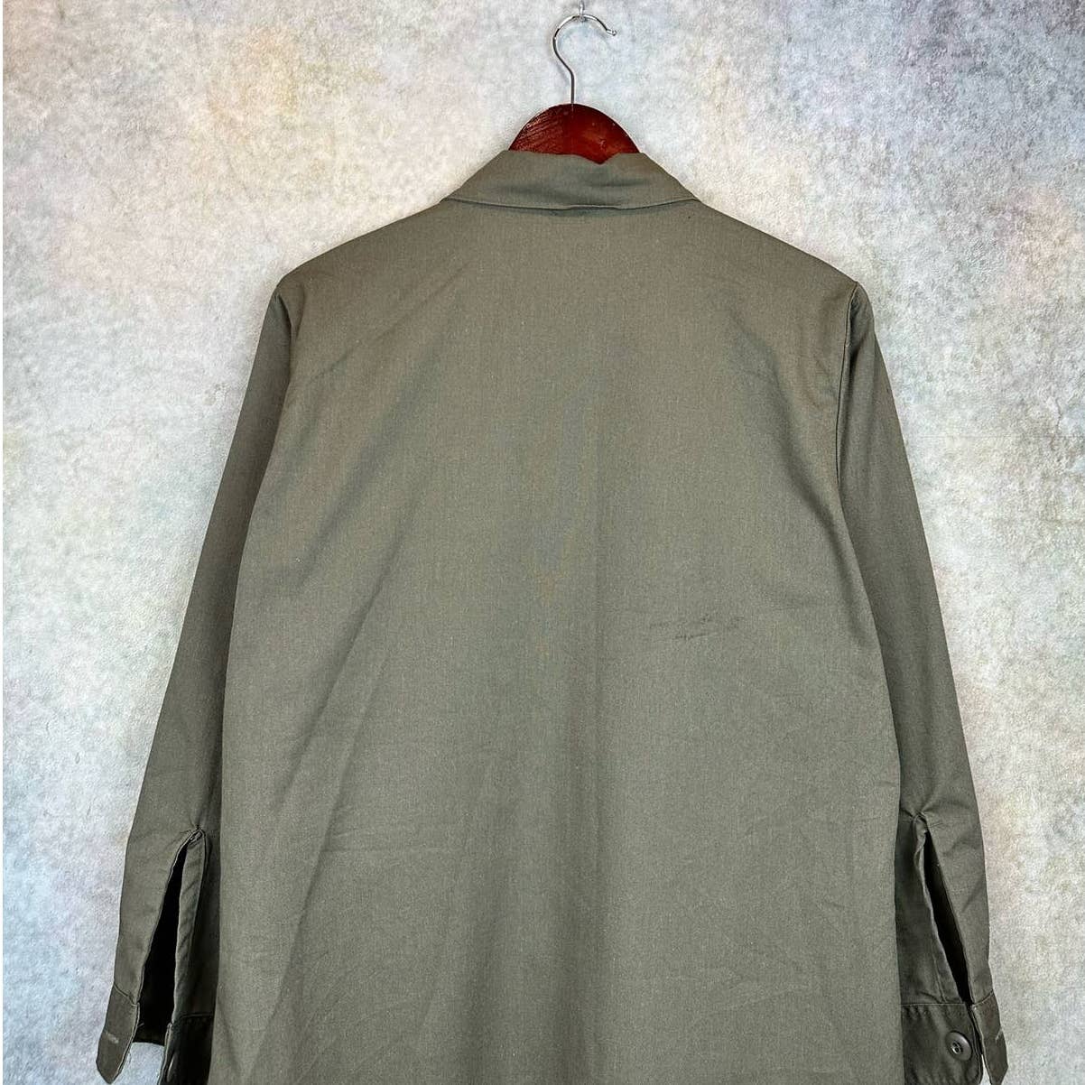 Vintage US Navy Seabees Shirt L Vietnam Era