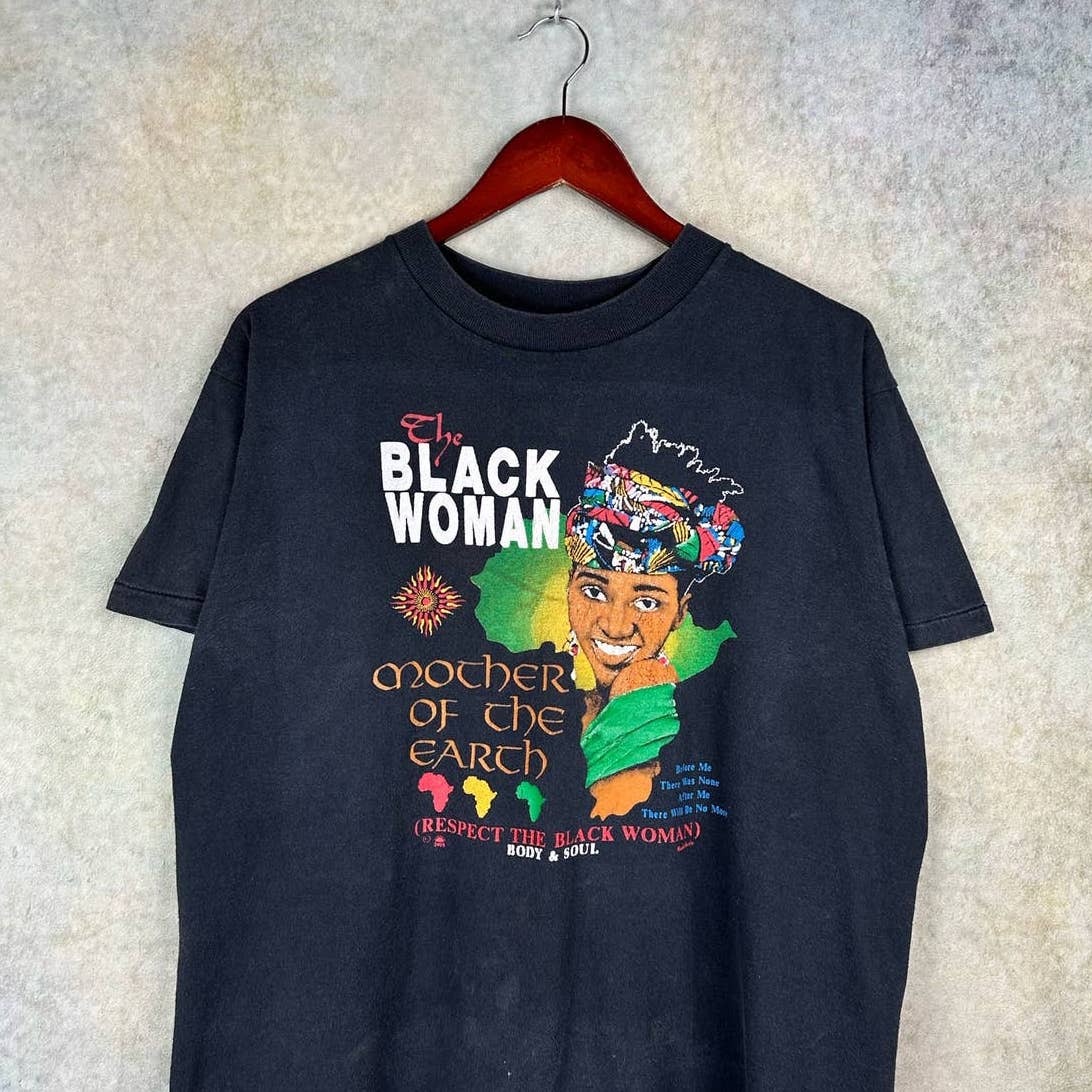 Vintage The Black Woman Mother Of The Earth T Shirt L