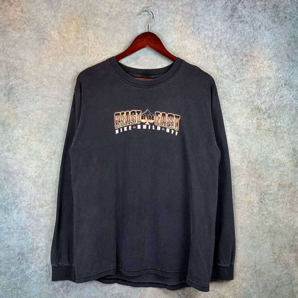 Y2K Motorcycle Biker LongSleeve Shirt M