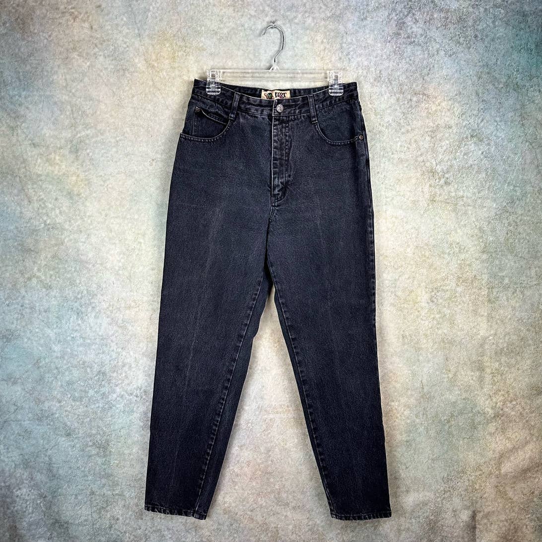 Vintage 90s Black Denim Jeans Size 13