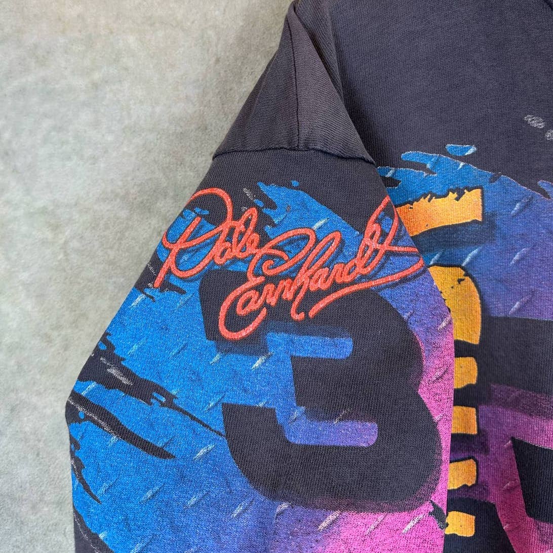 Vintage Dale Earnhardt All Over Print Nascar Racing T Shirt L