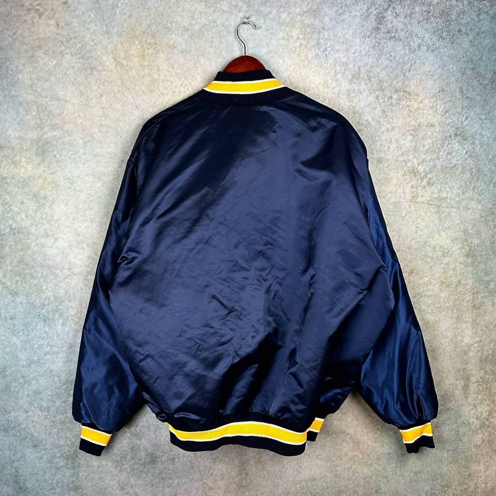 Vintage Notre Dame Satin Bomber Jacket XXL
