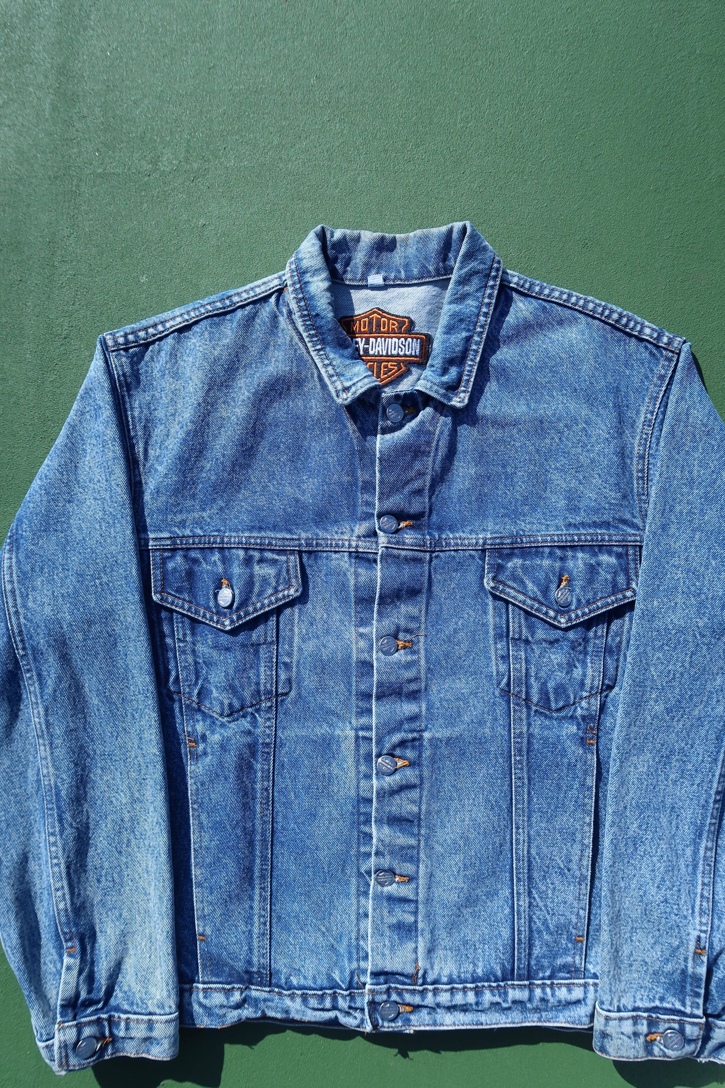 Vintage 90s Harley Davidson Denim Jacket