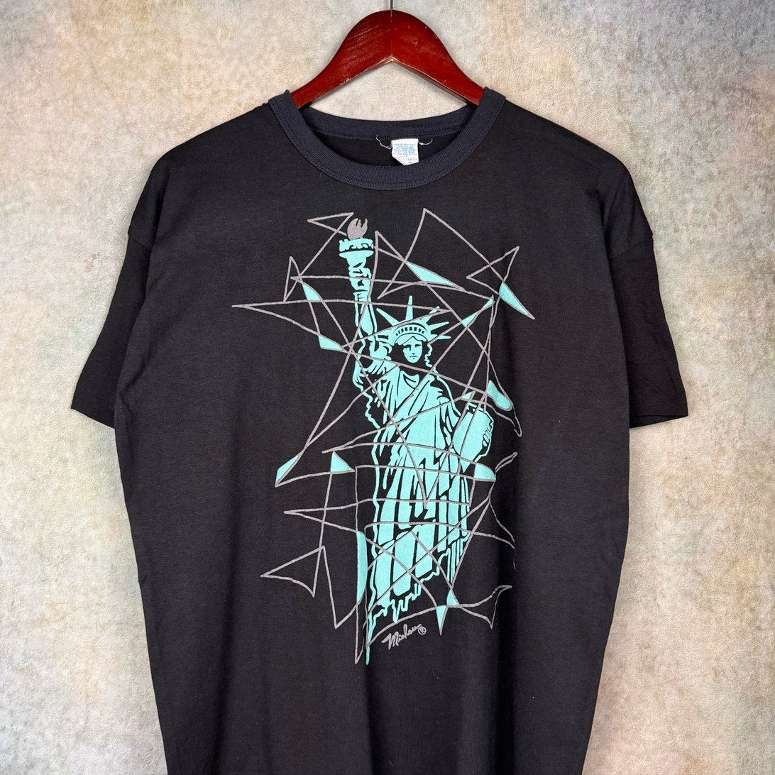 VTG 80s Statue Of Liberty NYC T Shirt Sz XL