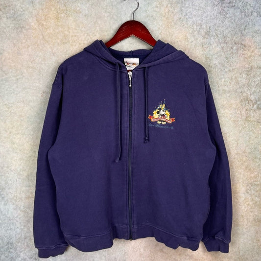 VTG 90s Disney World Full Zip Hoodie L