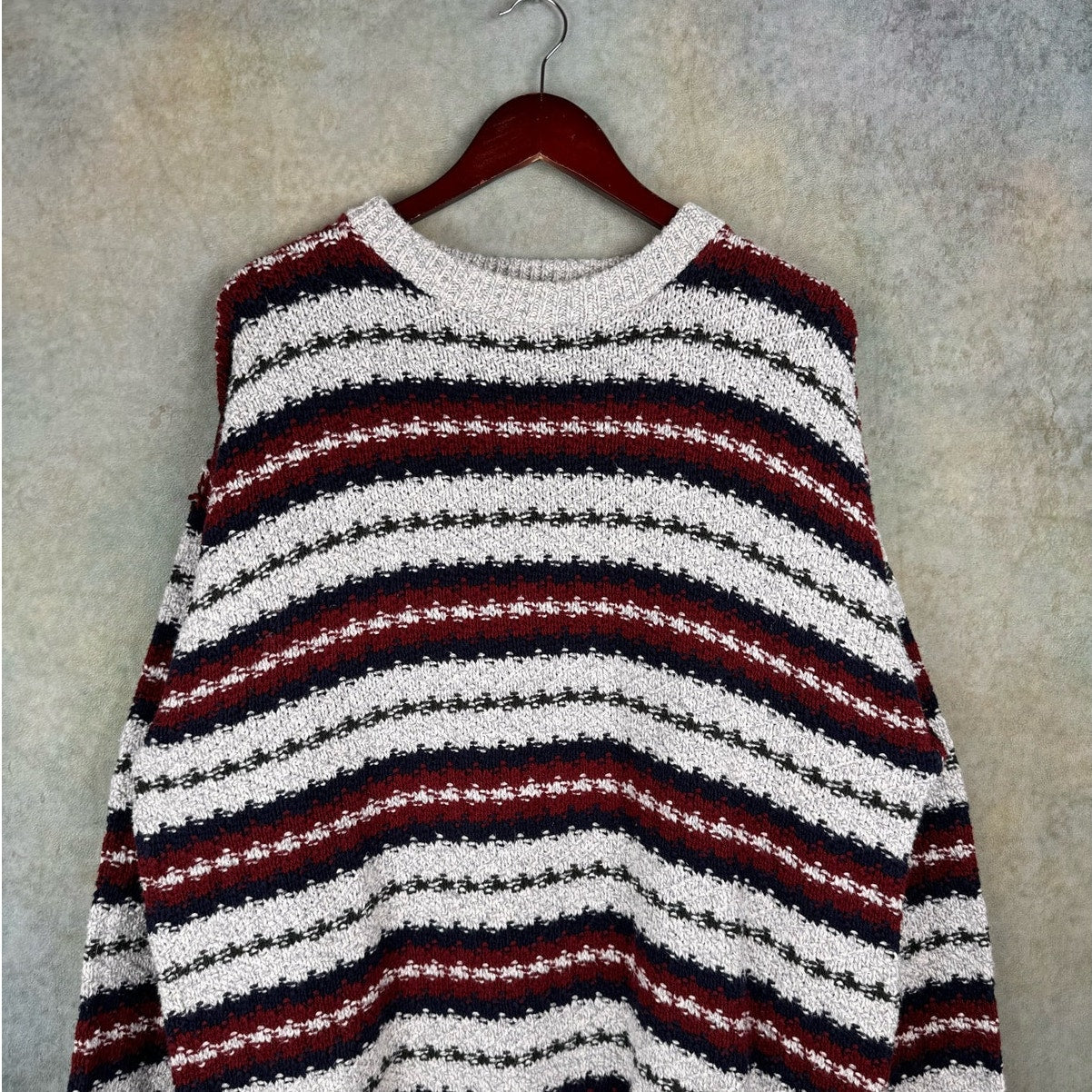 VTG 80s Fieldmaster Striped Knit Sweater L