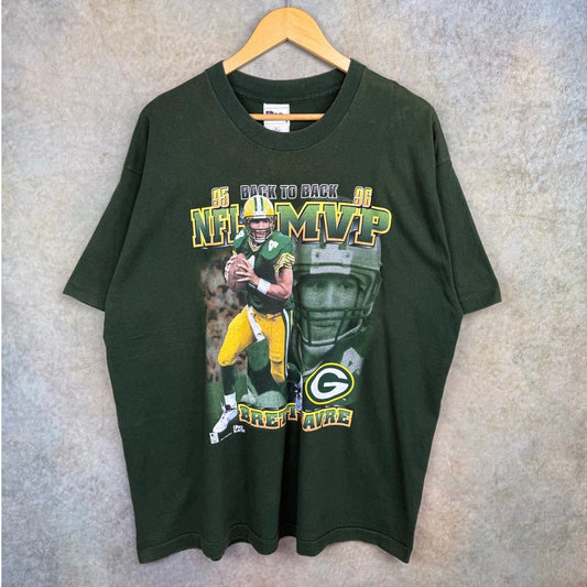VTG 1996 Brett Farve NFL Back to Back MVP T Shirt XL