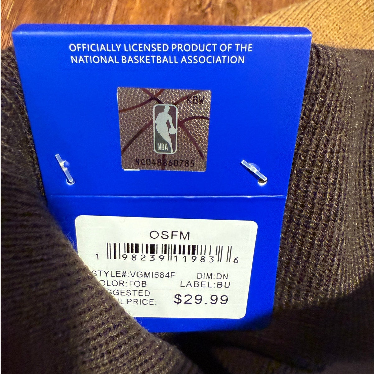 Denver Nuggets Ultra Game NBA Beanie Hat NWT $30 MSRP Brown Tan