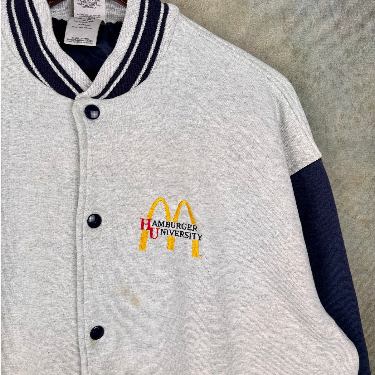 VTG 90s McDonalds Hamburger University Jacket XL