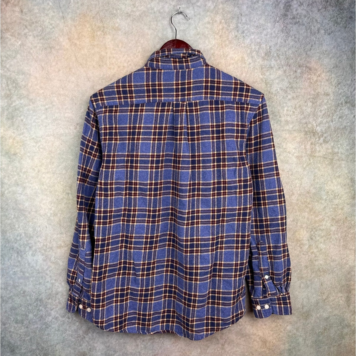 VTG USPA Blue Plaid Flannel Shirt M