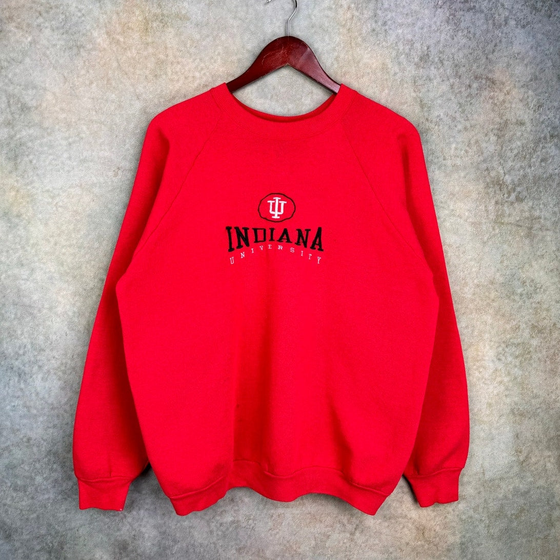 VTG 80s Indiana Hoosiers Raglan Sweatshirt XL