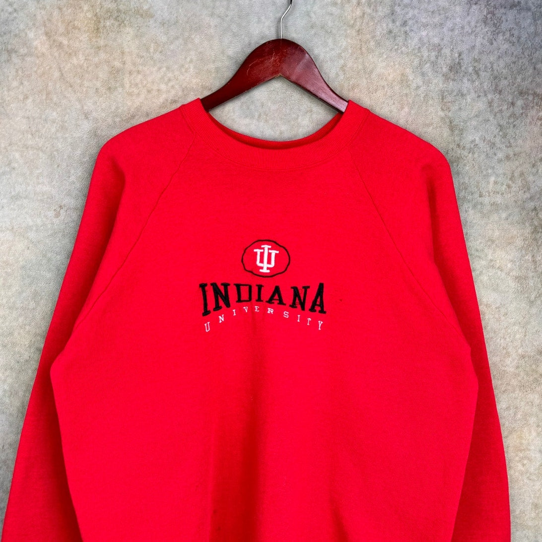 VTG 80s Indiana Hoosiers Raglan Sweatshirt XL