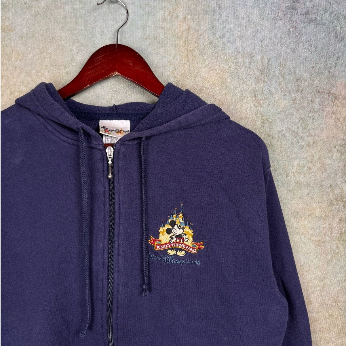 VTG 90s Disney World Full Zip Hoodie L