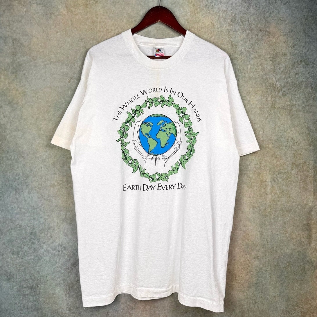 VTG 90s Earth Day Graphic T Shirts Sz XL