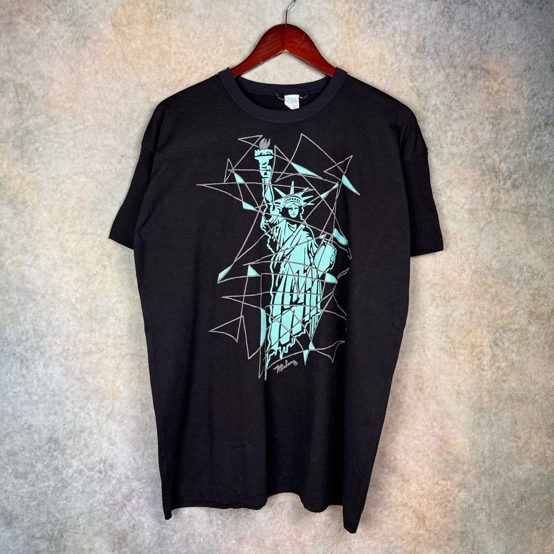 VTG 80s Statue Of Liberty NYC T Shirt Sz XL