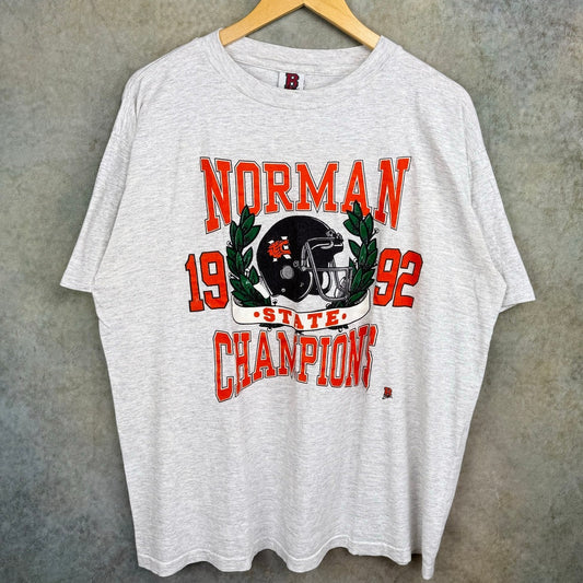 VTG 1992 Norman Oklahoma Football State Champs T Shirt L