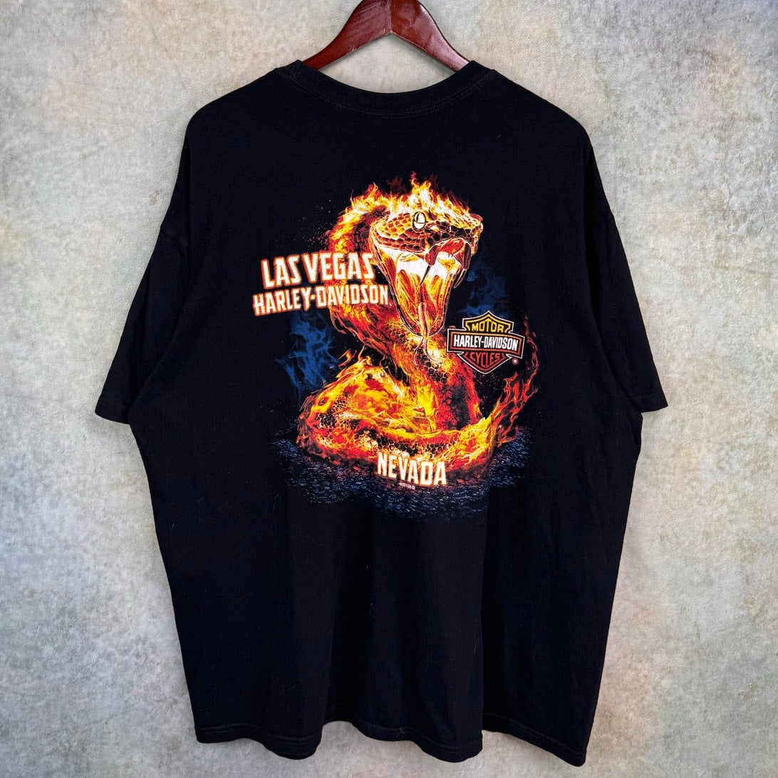 Harley Davidson Snake Flame T Shirt XXL