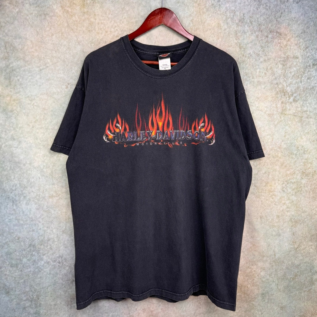 VTG 2002 Harley Davidson Flame T Shirt XL