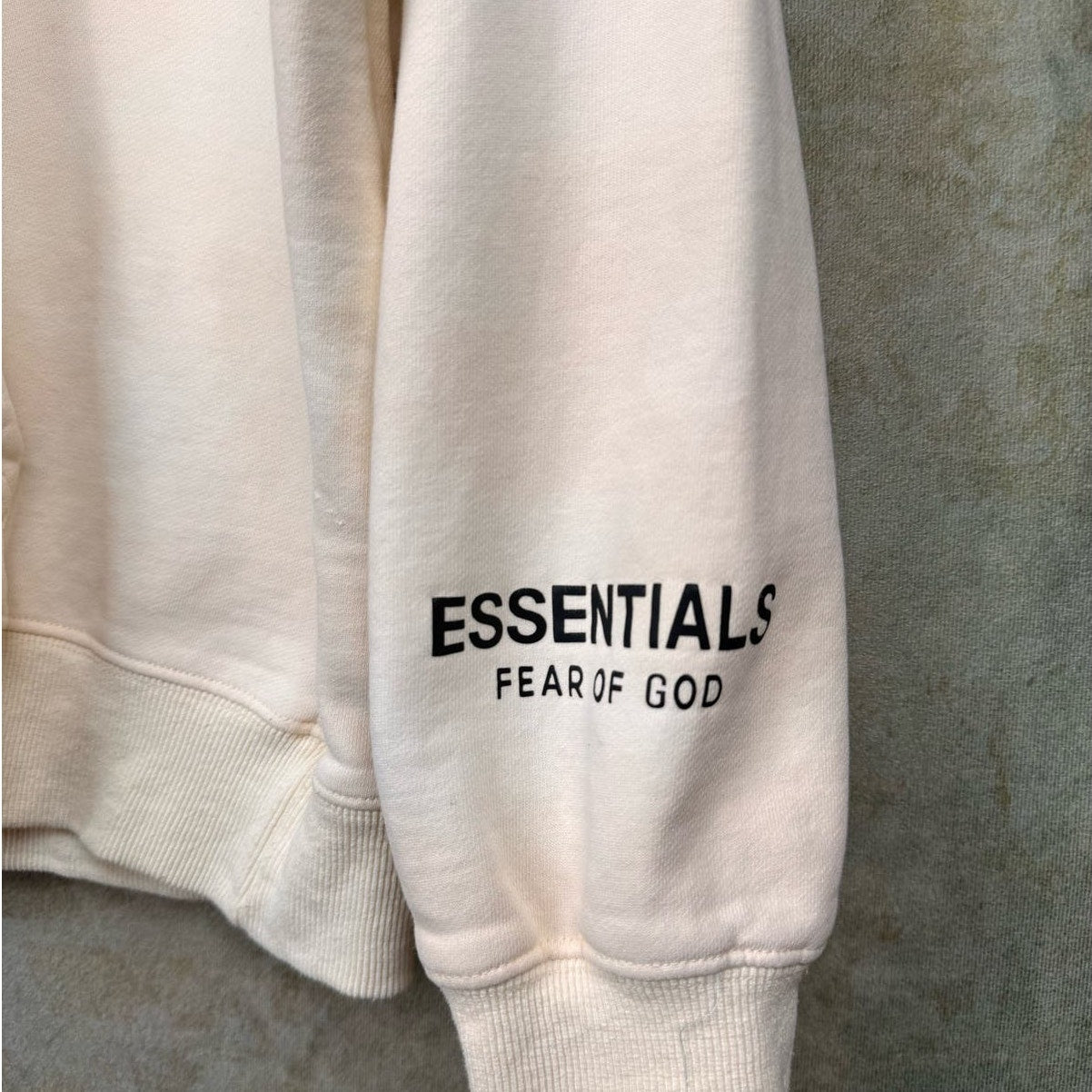 Fear of God Essentials Creme Hoodie Sweatshirt Sz L