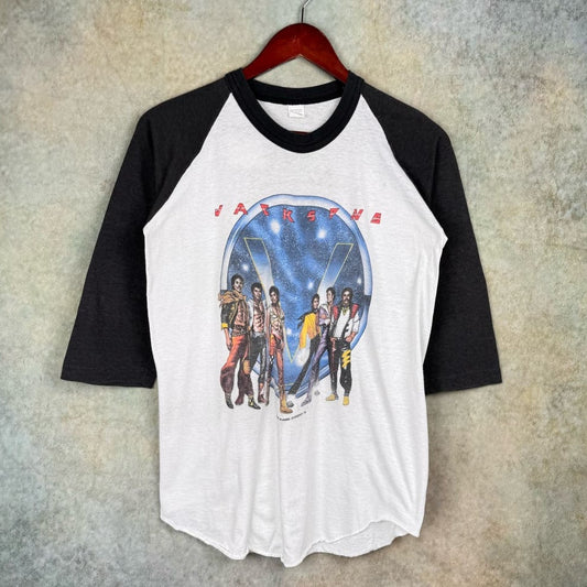 VTG 1984 Jackson 5 Band T Shirt Sz L