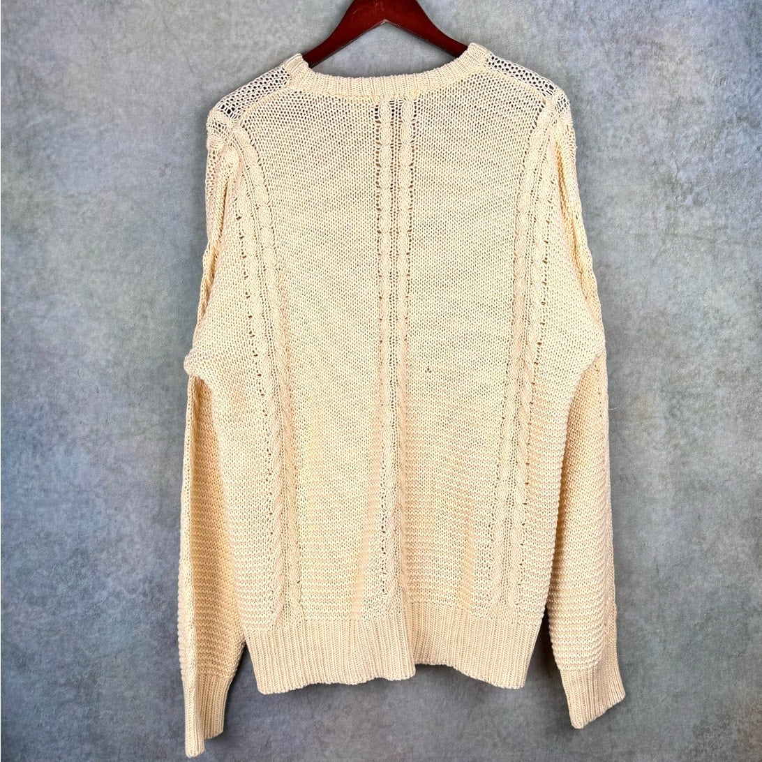 VTG 90s Claiborne Cable Knit Sweater L