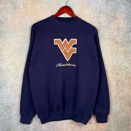 VTG 90s West Virginia Mountaineers Sweatshirt L