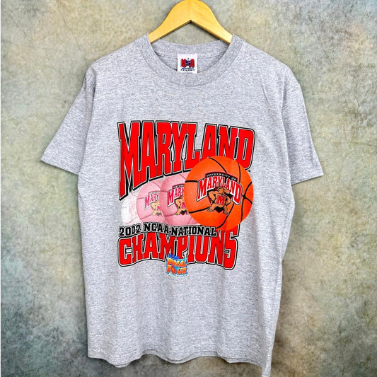 VTG 2002 Maryland Terrapins NCAA Champs T Shirt Sz L