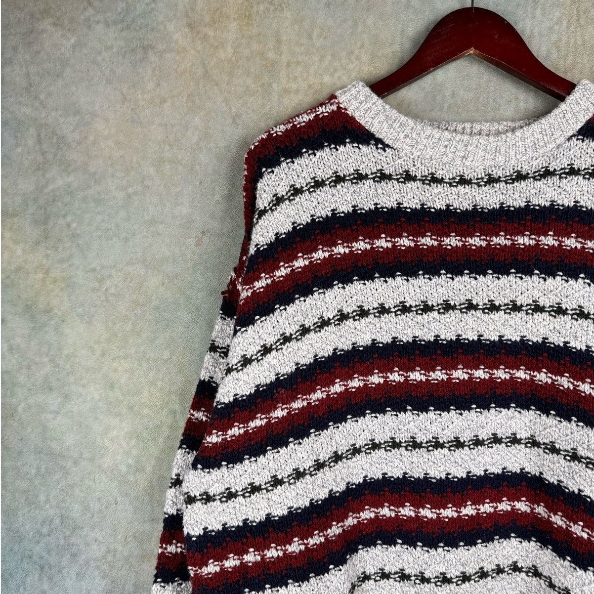 VTG 80s Fieldmaster Striped Knit Sweater L