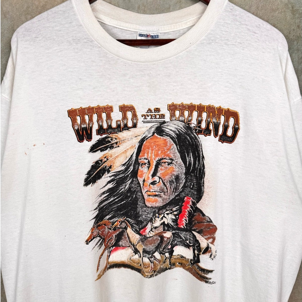 VTG Wild as the Wind Native T Shirt XL