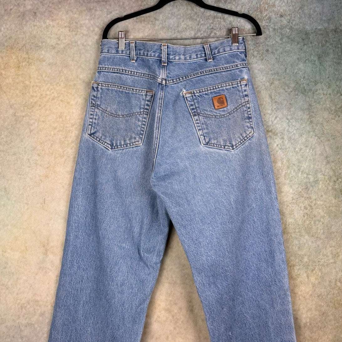 VTG 90s Carhartt Denim Work Jeans 34x34