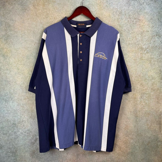 VTG 90s St Louis Rams Striped Polo Shirt XL