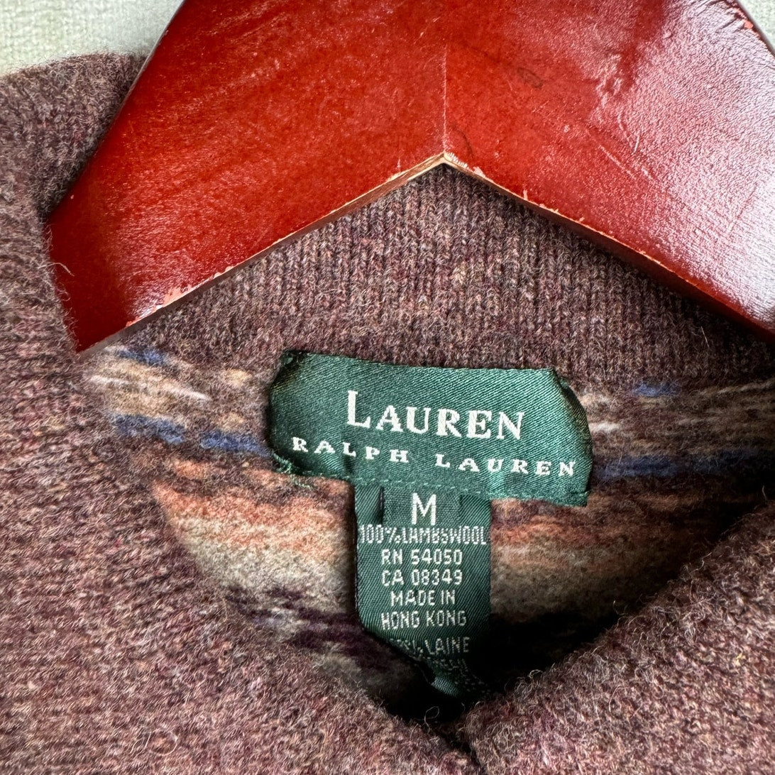 VTG 90s Ralph Lauren Knit Cardigan Sweater M