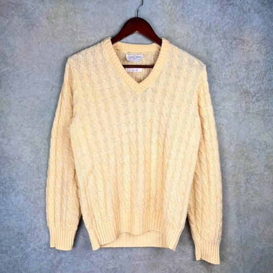 VTG 80s Lord Jeff Cable Knit Sweater S