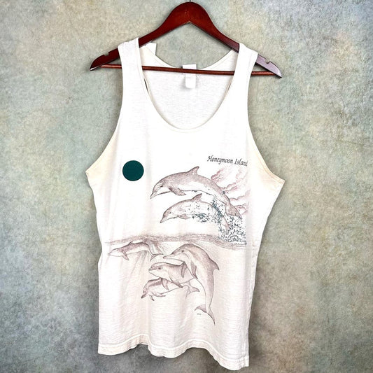 Vintage 90s Dolphin Graphic Tank Top M