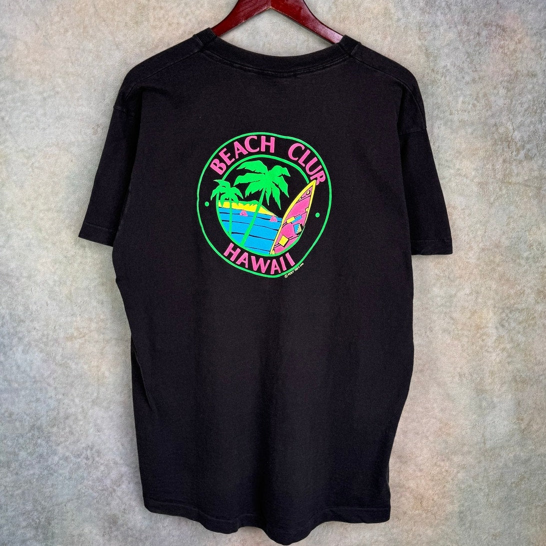 VTG 90s Hawaii Beach Club T Shirt XL