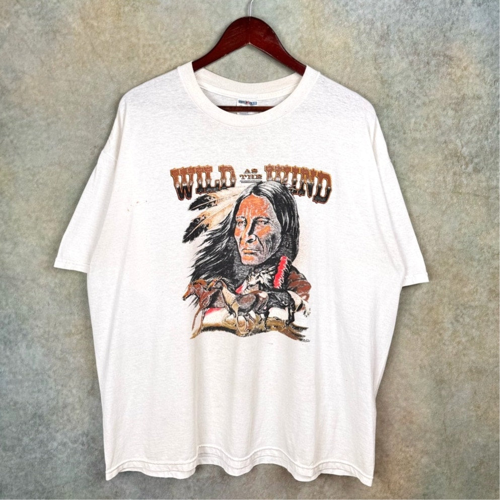 VTG Wild as the Wind Native T Shirt XL